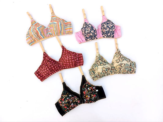 PACK OF 5 Bra Soft Cotton (Random Colors)