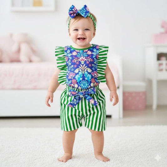 Shirt & Short with Green Frill