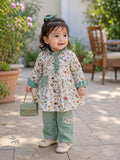 Full Bazoo Frock with Band & Green Trouser