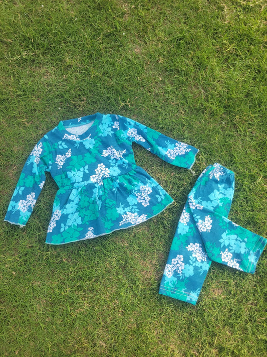 Full Bazo Frock & Trouser In Jersey Stuff ( Banyani stuff )