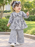 Full Bazoo Frock with Trouser & Band in Collar Design ( Winter Cotton )