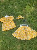 Summer Stuff Soft Cotton Shirt and Skirt with Band in Yellow