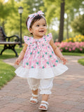 Frock with Band & Short with White Frill