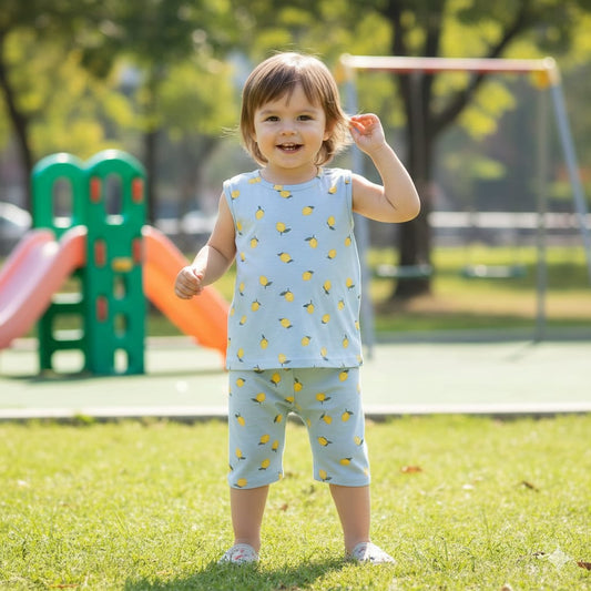 Nicker Shirt in Jersey Stuff - Lemon Print