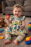 Frock with Band & Trouser In Lining Trouser
