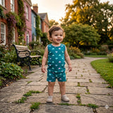 Nicker Shirt in Jersey Stuff - Blue Base Mutli Heart