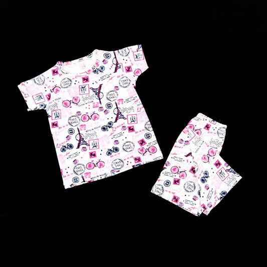 Nicker Shirt in Jersey Stuff - Half Bazoo - News Paper Print