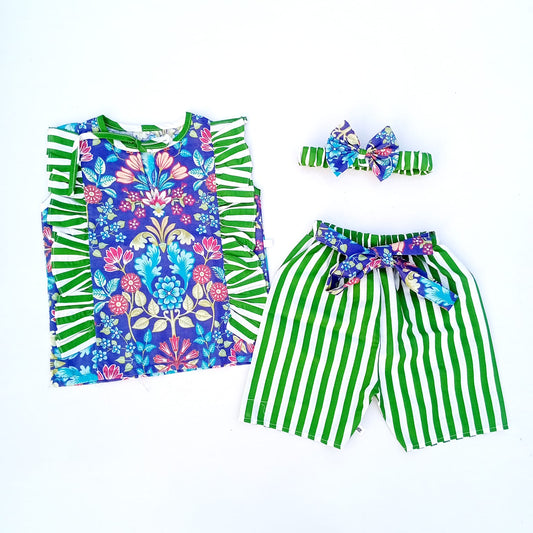 Shirt & Short with Green Frill