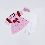 Full Bazoo Frock Bazo Frill with Band & Trouser in Winter Cotton