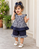 Frock With Band and Short Frill Design