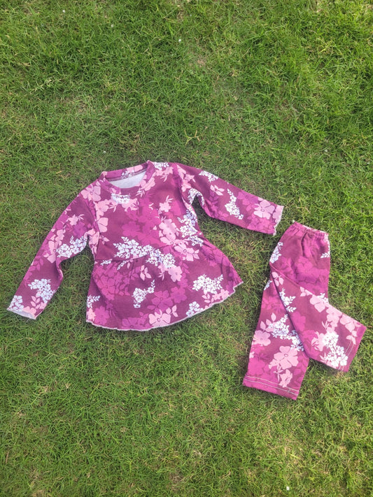 Frock Full Bazo & Trouser In Jersey Cotton Stuff ( Banyani stuff )