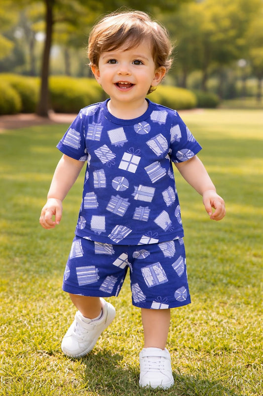 Nicker Shirt in Jersey Stuff Half Bazoo In Blue color