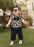 Cheetah Print Top With Black trouser