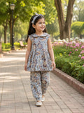 Frock with Band & Trouser in Colar Design