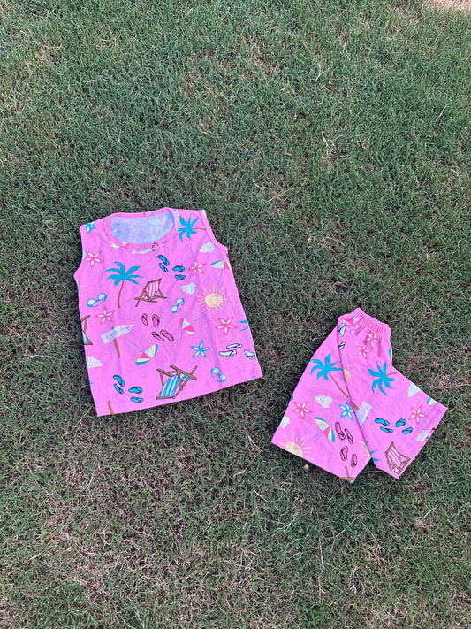 Nicker Shirt in Jersey Stuff Sando Style - Picnic Design