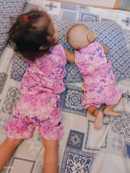 Nicker Shirt in Jersey Stuff - Butter Fly Design