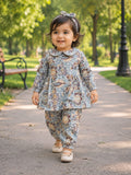 Frock with Band & Trouser in Colar Design