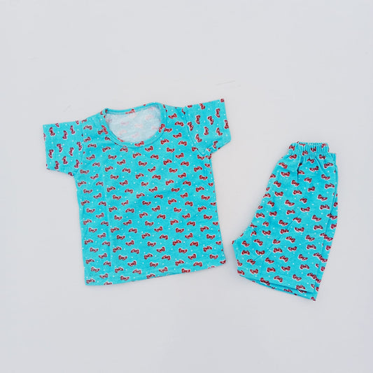 Nicker Shirt in Jersey Stuff - Sky Blue Half Bazoo
