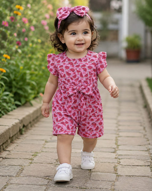 Jumpsuit / Slim Body Fit Suit Blended Stuff Watermelon Print