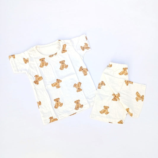 Nicker Shirt in Jersey Stuff in Teddy Bear Print