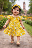 Summer Stuff Soft Cotton Shirt and Skirt with Band in Yellow