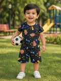 Nicker Shirt in Jersey Stuff - Half Bazoo in Black Color