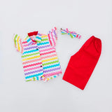 Top & Short With Same Band in Lining print