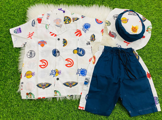 Nicker Shirt & Cap in Cotton Stuff -  Half Bazoo