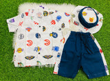 Nicker Shirt & Cap in Cotton Stuff -  Half Bazoo