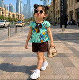 Shirt and Short with Band in  Greeen Color With Black Short