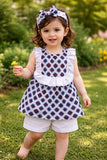 Frock with Band & Shorts in - Frill Design