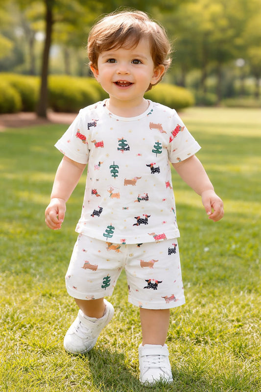 Nicker Shirt in Jersey Stuff -  Half Bazoo - White Color