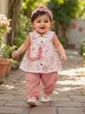 Frock With Trouser and Same Band in Pocket Frill Design