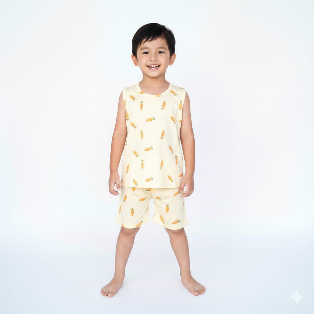 Nicker Shirt in Jersey Stuff - Carrot Print
