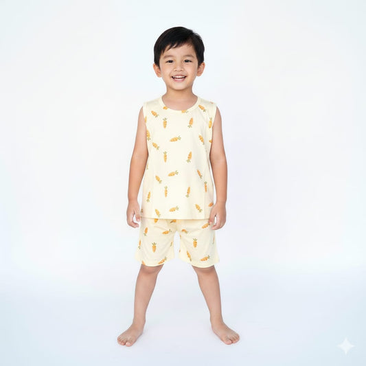 Nicker Shirt in Jersey Stuff - Carrot Print