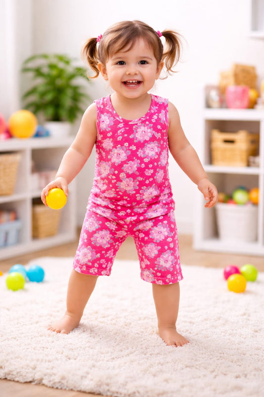 Nicker Shirt in Jersey Stuff in White Lillies print