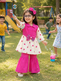 Full Bazoo Frock Strawberry Print with Band & Trouser