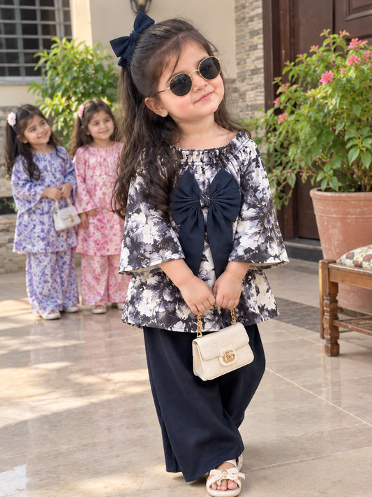 Full Bazoo Frock with Band & Black Trouser