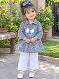 Full Bazoo Frock Collar Design with Band & in Winter Cotton