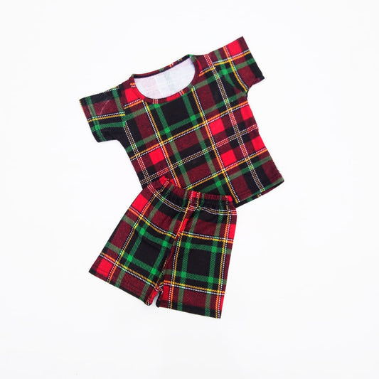 Half Bazo Nicker Shirt in Jersey Stuff in Red Check