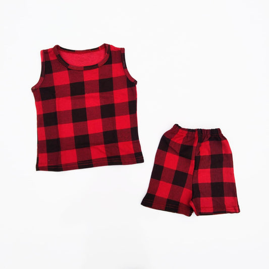 Nicker Shirt in Jersey Stuff in Red Check