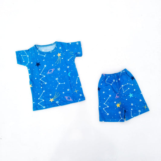 Nicker Shirt in Jersey Stuff Half Bazoo In Blue Star