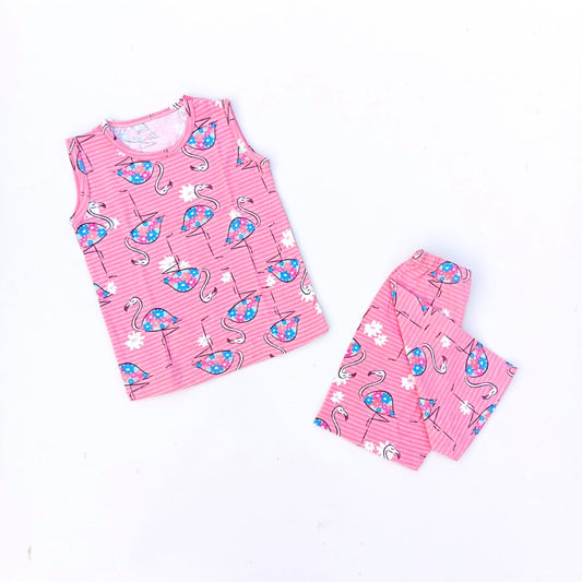 Nicker Shirt in Jersey Stuff Sando Style  - Dove Print