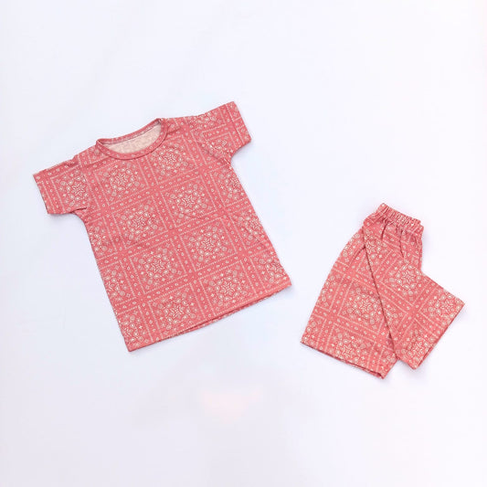 Nicker Shirt in Jersey Stuff -  Half Bazoo in Pink Color