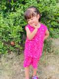 Nicker Shirt in Jersey Stuff Sando Style  -Pink Star