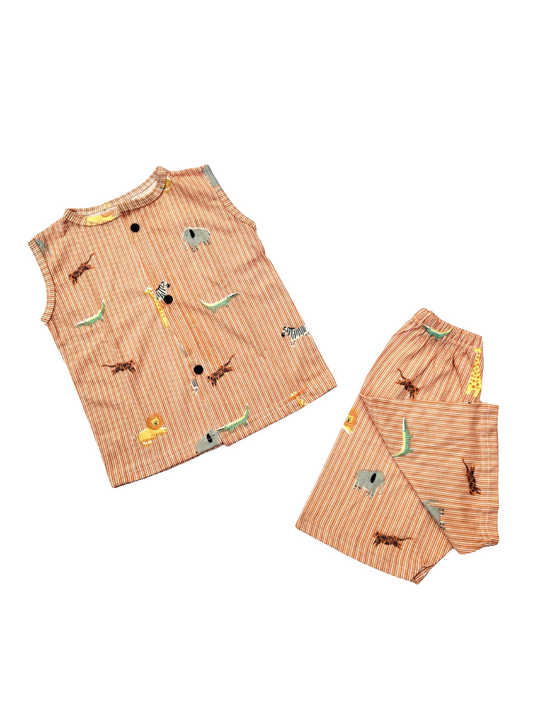 Nicker Shirt in Jersey Stuff - Zoo Print