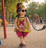 Frock With Short and Same Band in Strap Design