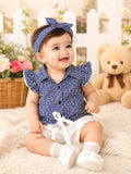 Shirt & Shorts With band in Polka Dot Print