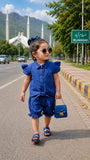 Shirt & Shorts With band in Check Print