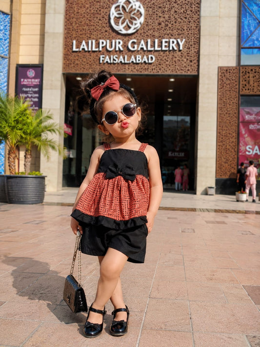 Frock with Band  & Short with Big Black Bow